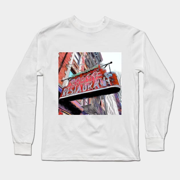 Red Sauce Italian NY Long Sleeve T-Shirt by TrumpStuuff